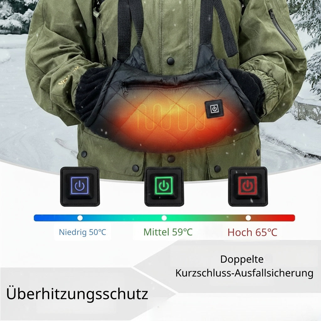 Beheizter Handmuff USB-betrieben mit Gürtel